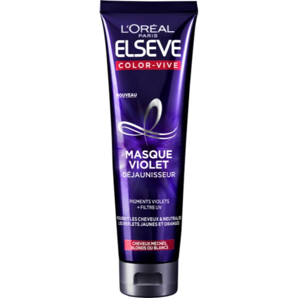 Masque capillaire violet color vive ELSEVE, pot de 150ml