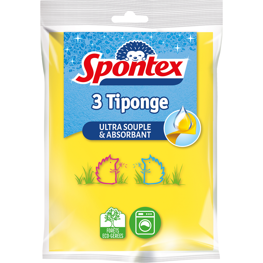 Tissu éponge Tiponges SPONTEX, x3