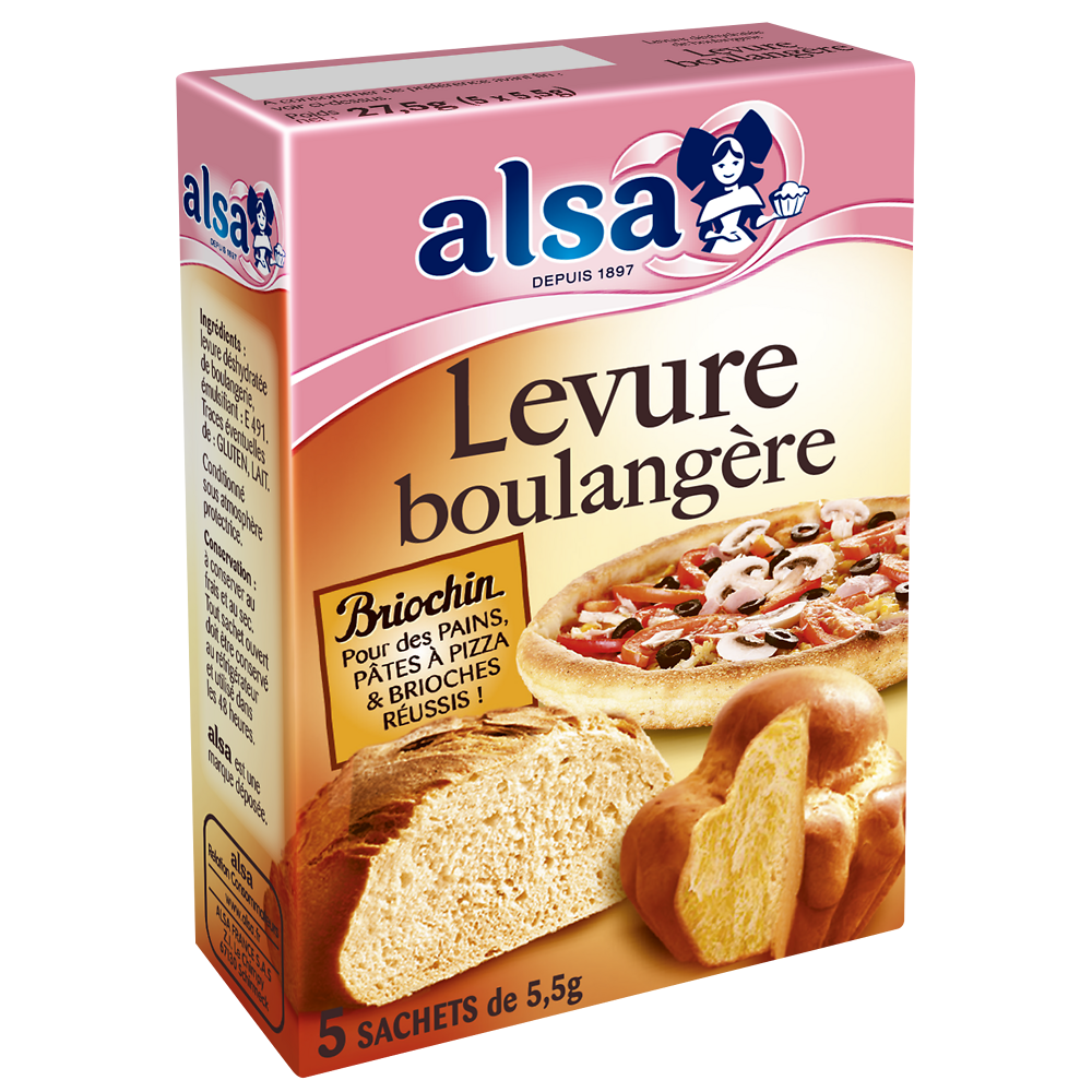 Levure de boulanger Briochin ALSA, 5 sachets, 28g