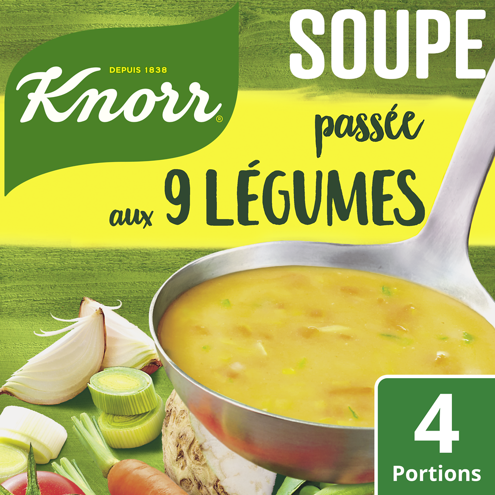 Soupe passée aux 9 légumes KNORR, sachet de 105g