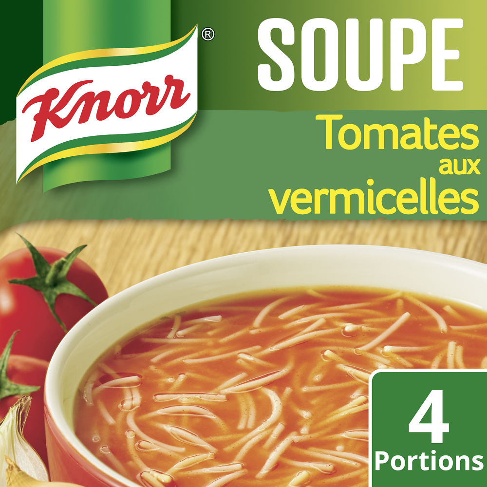 Soupe à la tomates et aux vermicelles KNORR, sachet de 67g