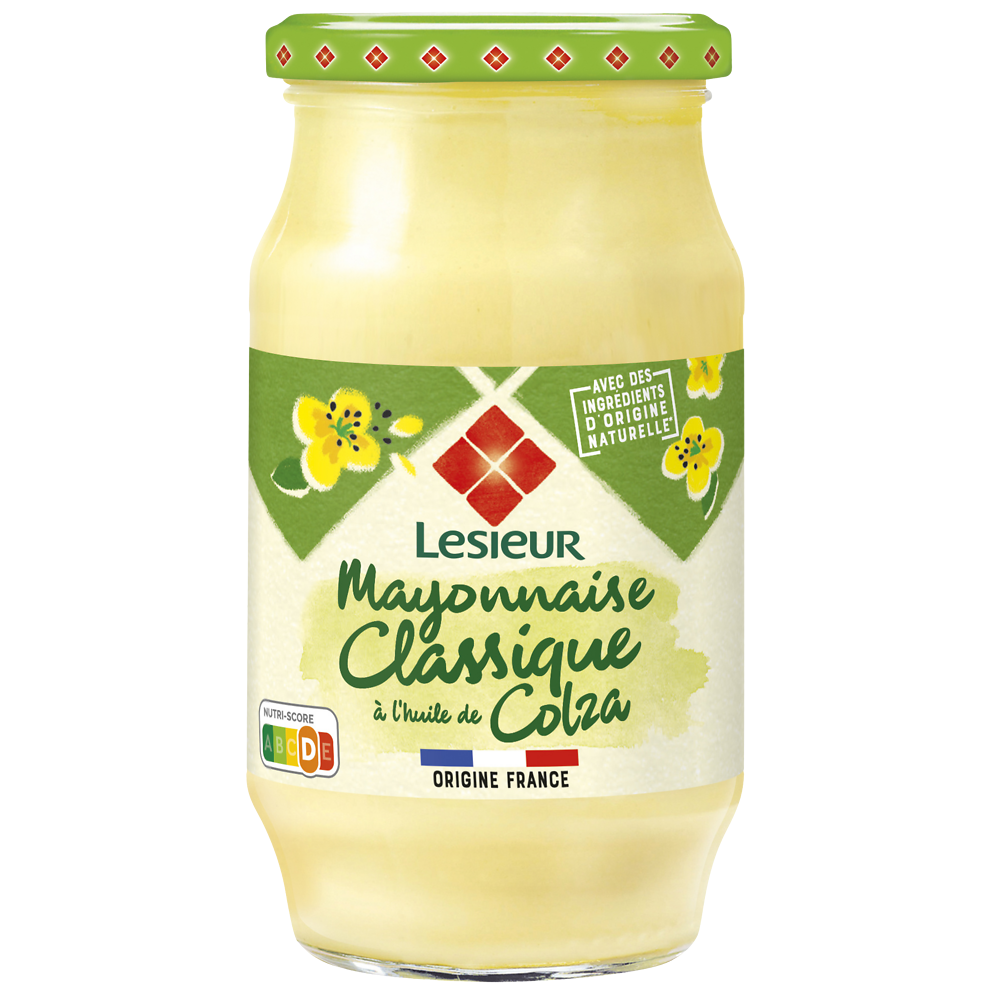 Mayonnaise classique aux oeufs élevéen plein air LESIEUR, pot de 475g