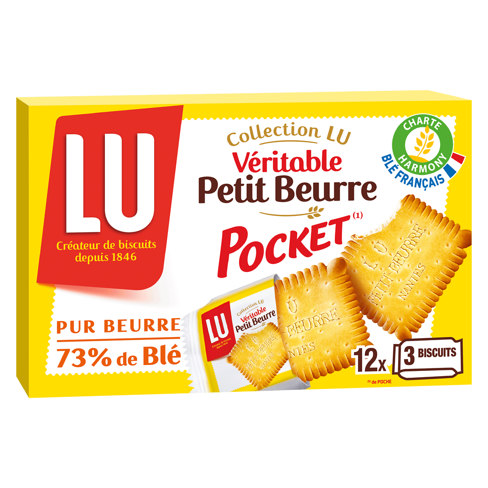 Biscuits Véritable Petit Beurre Pocket LU, paquet de 300g