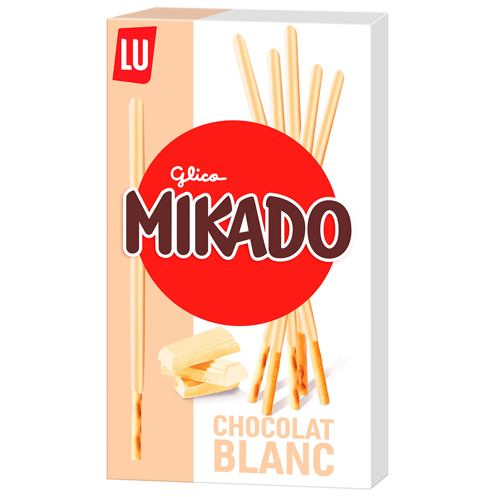 Biscuits nappés au chocolat blanc MIKADO - Paquet 70g