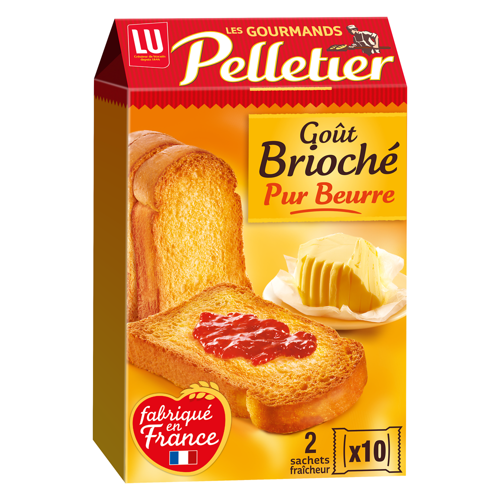 Biscottes goût brioché Pelletier LU - Paquet de 260g