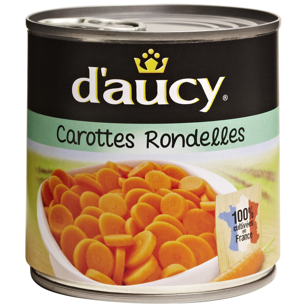 Carottes rondelles D'AUCY - Boîte 240g