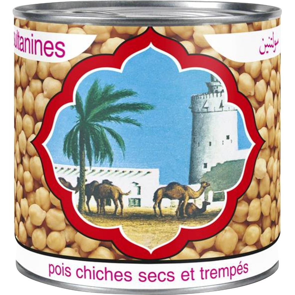 Pois chiches sultamines D'AUCY - Boîte de 265g net égoutté