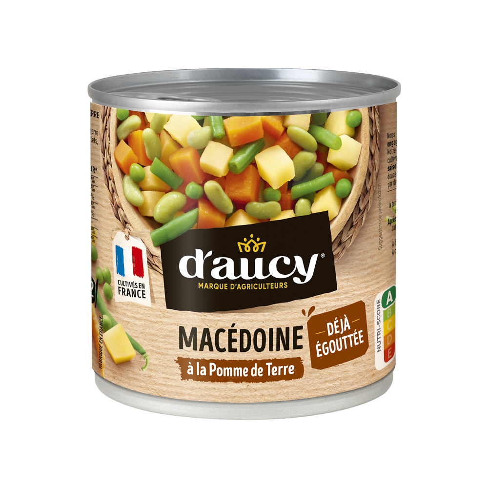 Macédoine égouttée D'AUCY - Boîte 265g