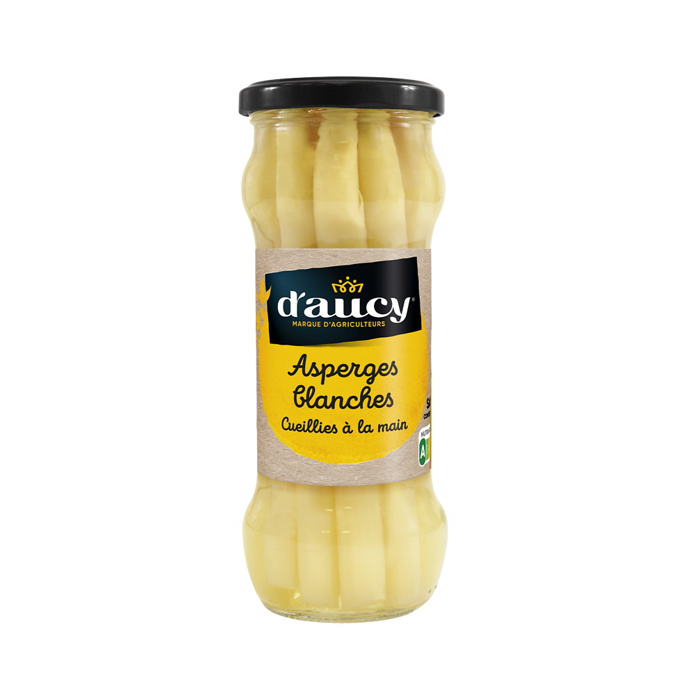 Asperges blanches grosses D'AUCY - Bocal 205g