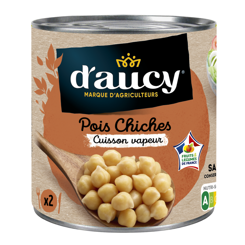 Pois chiches nature D'AUCY - Boîte 265g