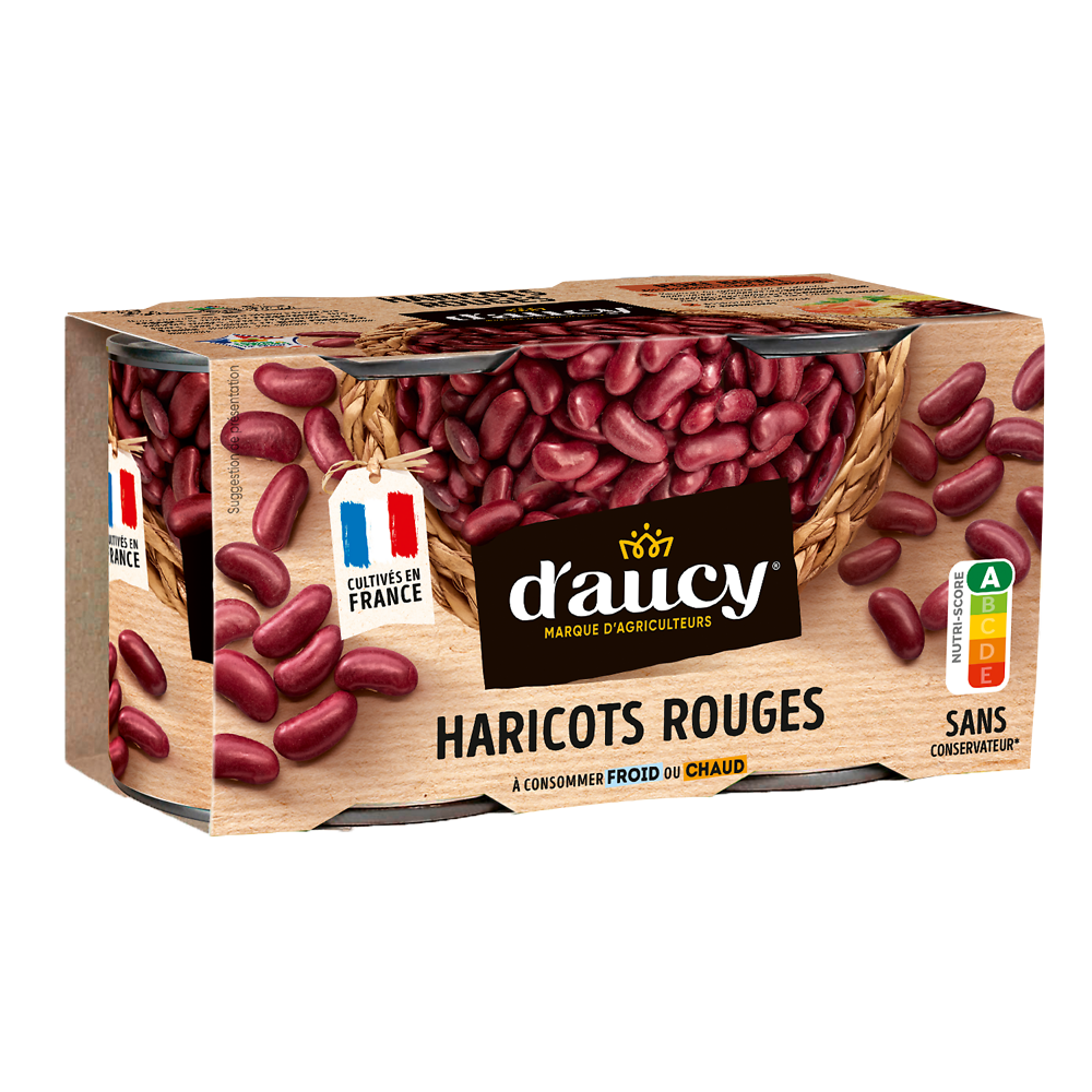 Haricots rouges D'AUCY boîte 2x125g 250g