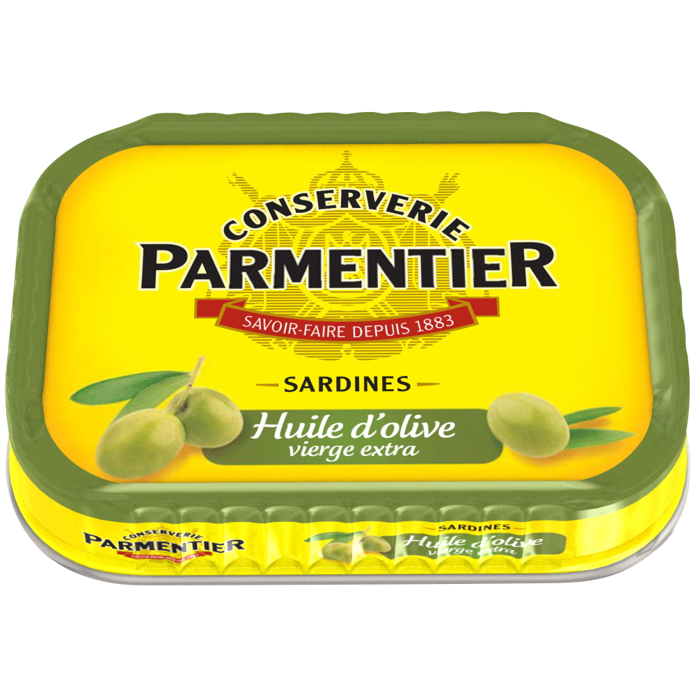 Sardines huile d'olive vierge extra PARMENTIER - 135g