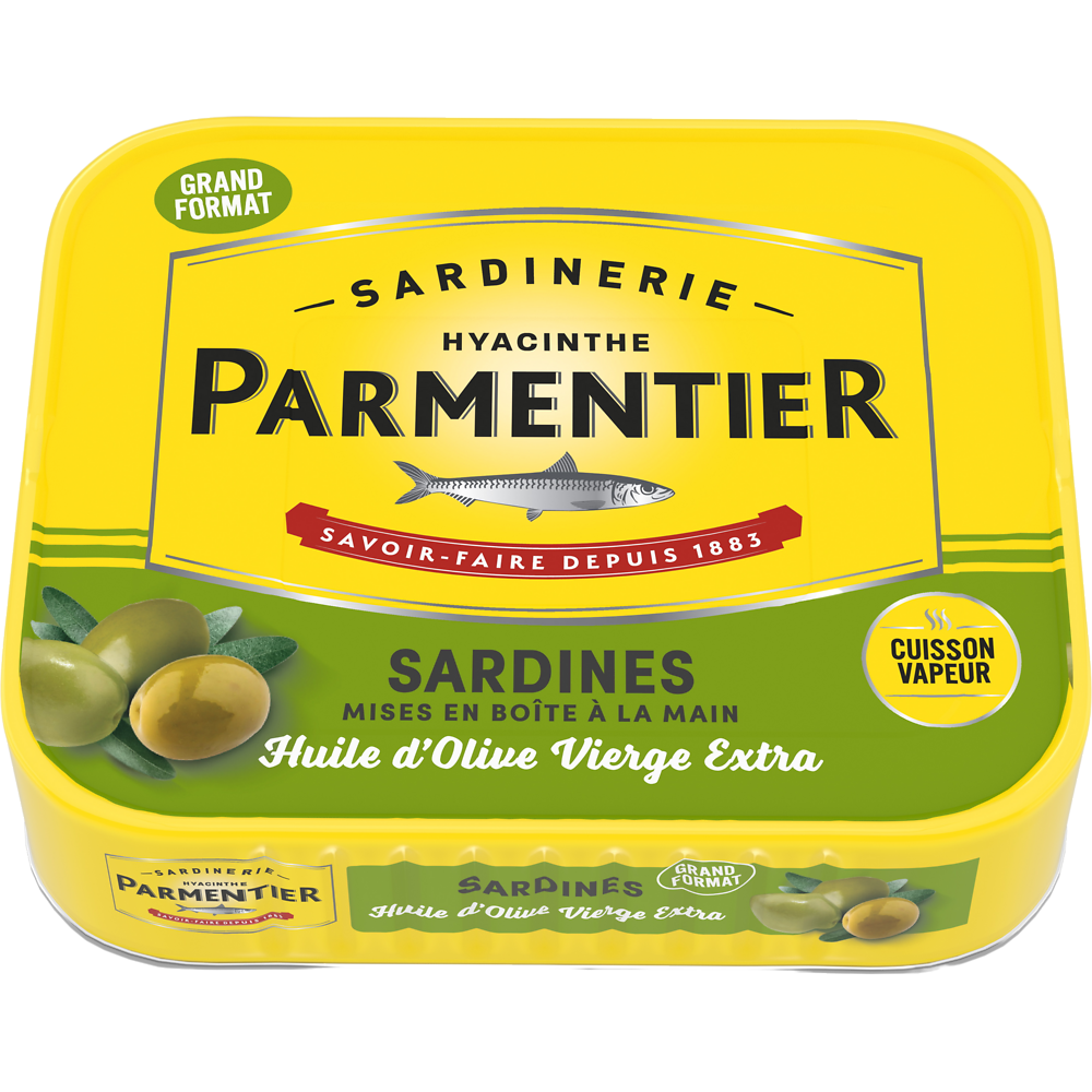 Sardines huile d'olive vierge extra PARMENTIER - 232g