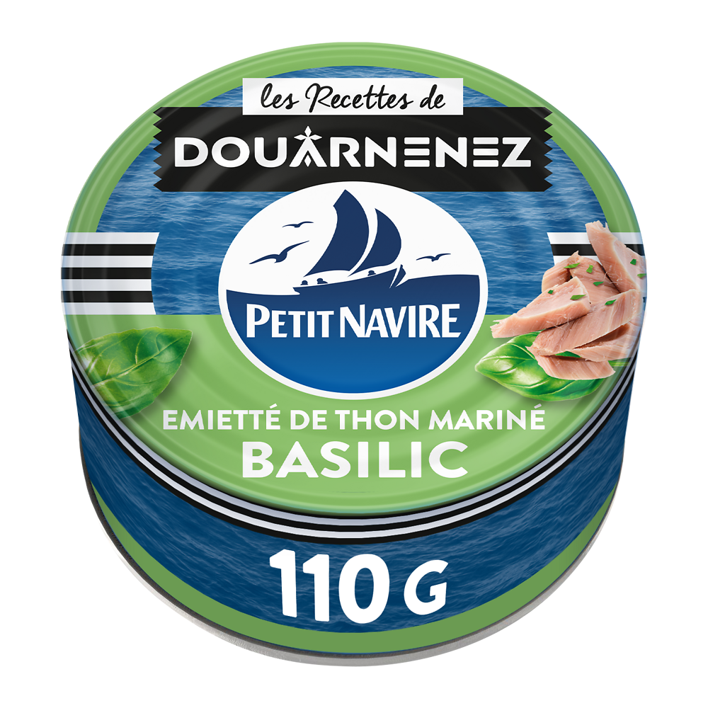 Émietté de Thon Le Mariné Basilic PETIT NAVIRE - 110g