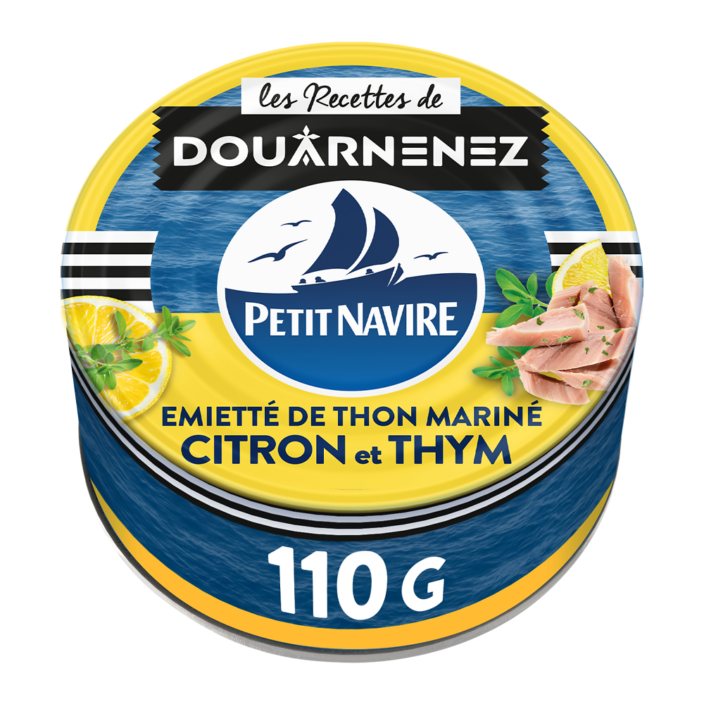 Émietté de Thon Le Mariné Citron & Thym PETIT NAVIRE - 110g