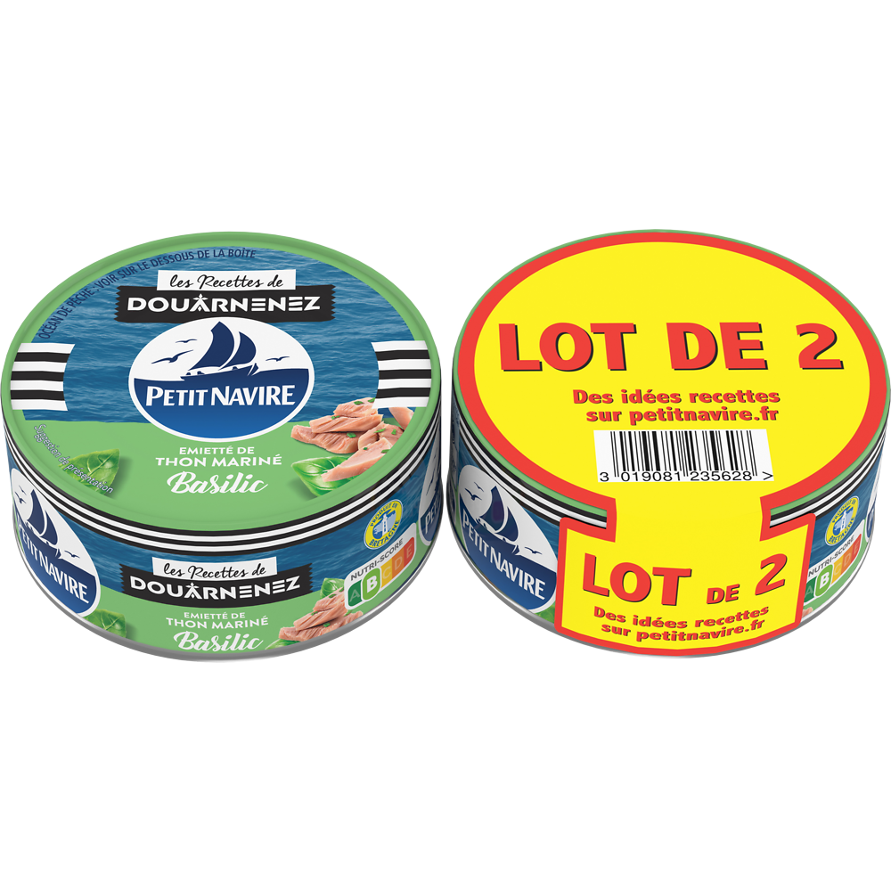 Thon mariné basilic PETIT NAVIRE, 2x110g