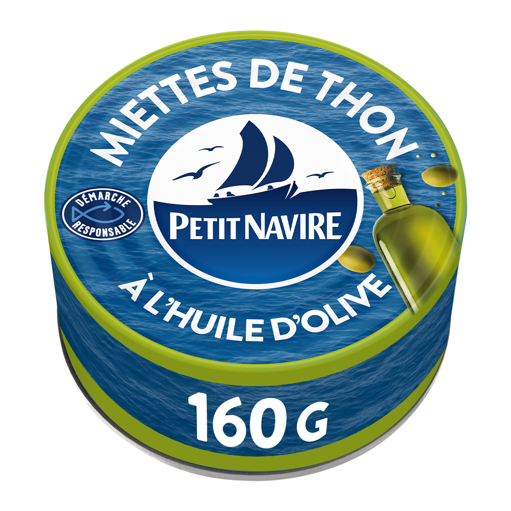 Miettes de Thon huile d'olive vierge extra PETIT NAVIRE - 160g