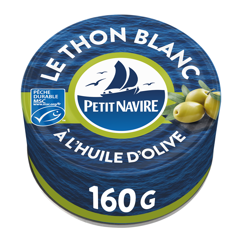 Thon Blanc MSC à l'huile d'olive vierge extra PETIT NAVIRE - 160g