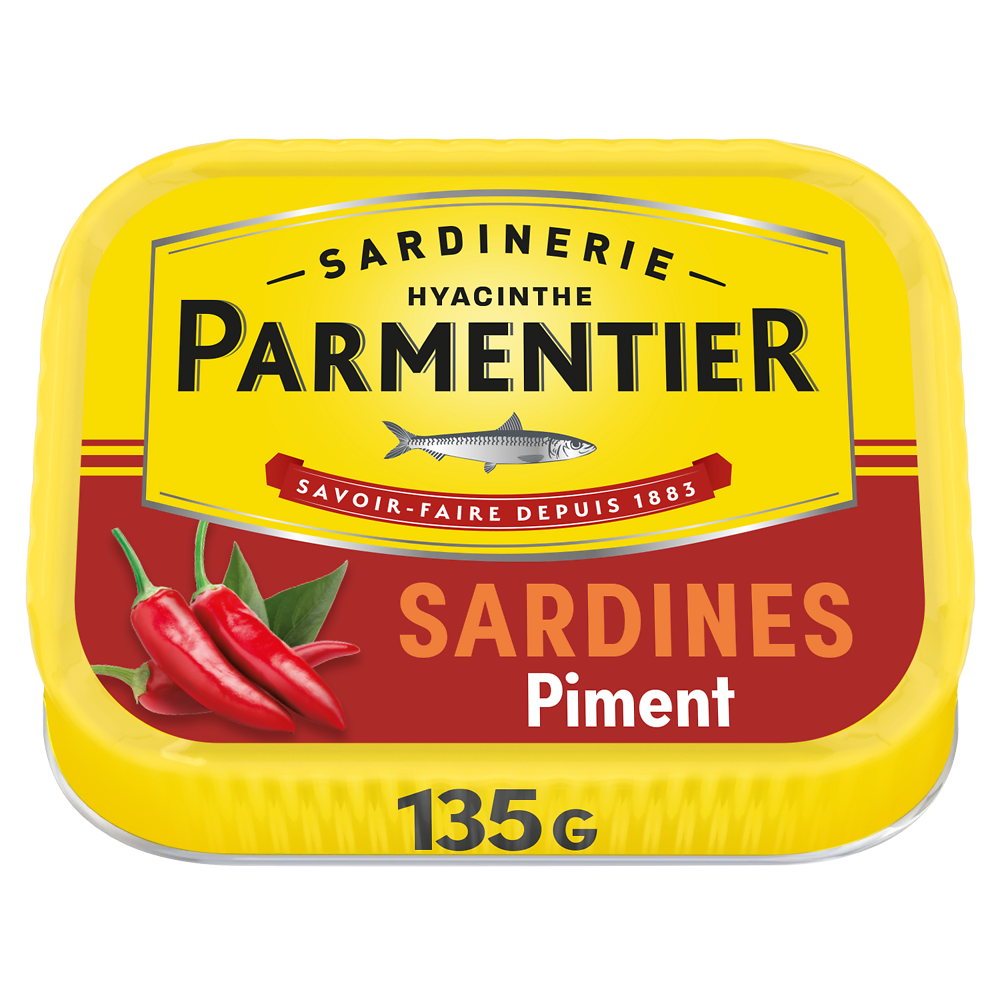 Sardines huile d'olive et Piment PARMENTIER - 135g