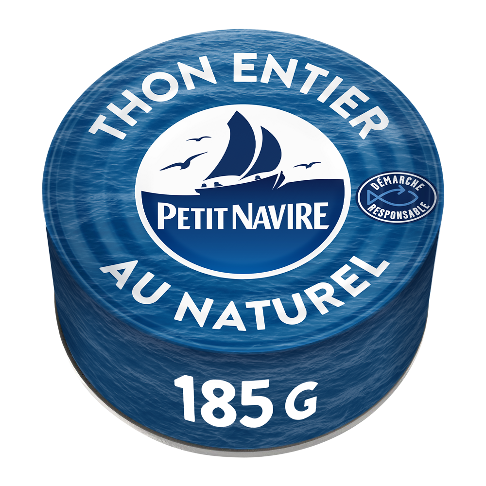 Thon au Naturel Démarche Responsable PETIT NAVIRE - 185g poids net égoutté