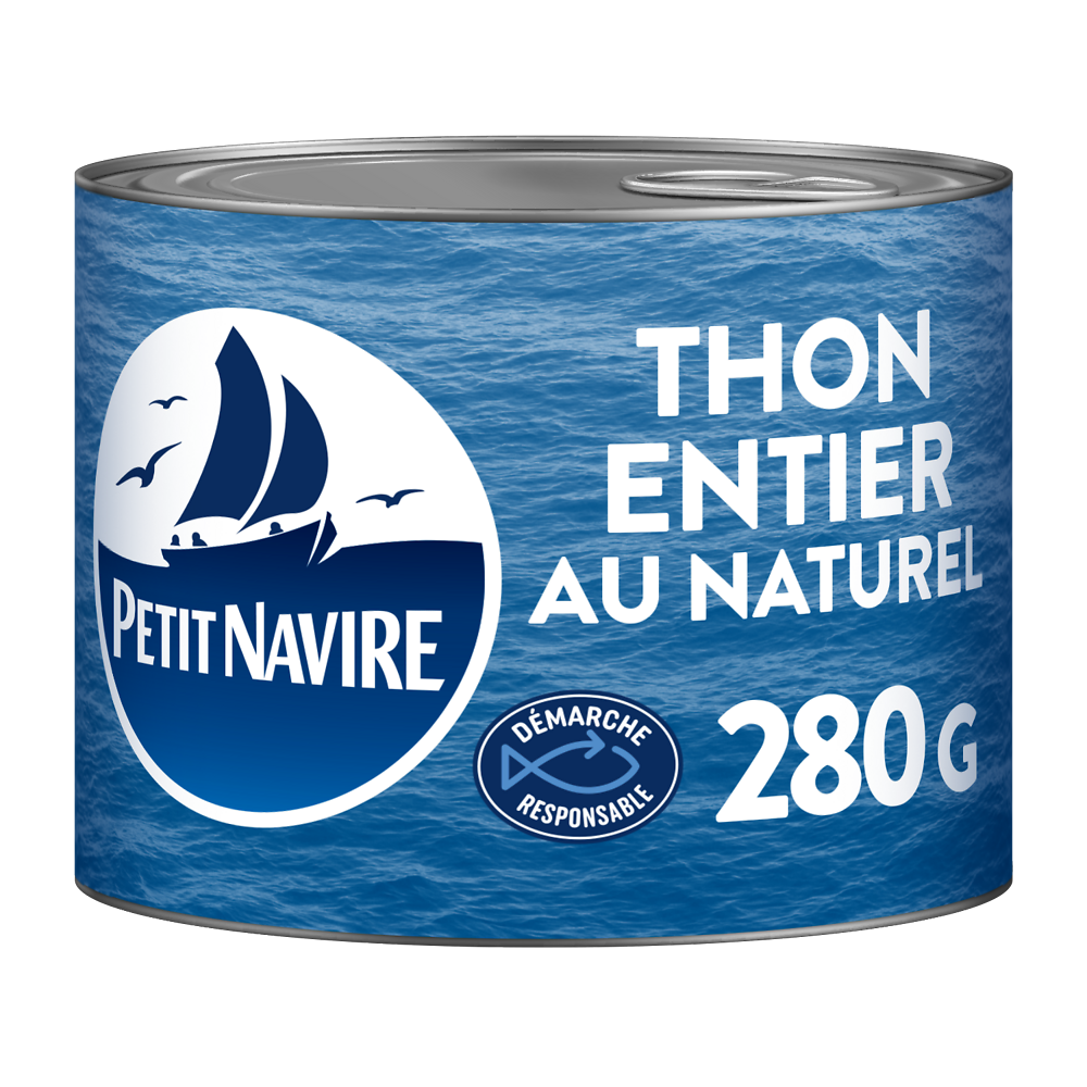 Thon au Naturel Démarche Responsable PETIT NAVIRE - 280g poids net égoutté