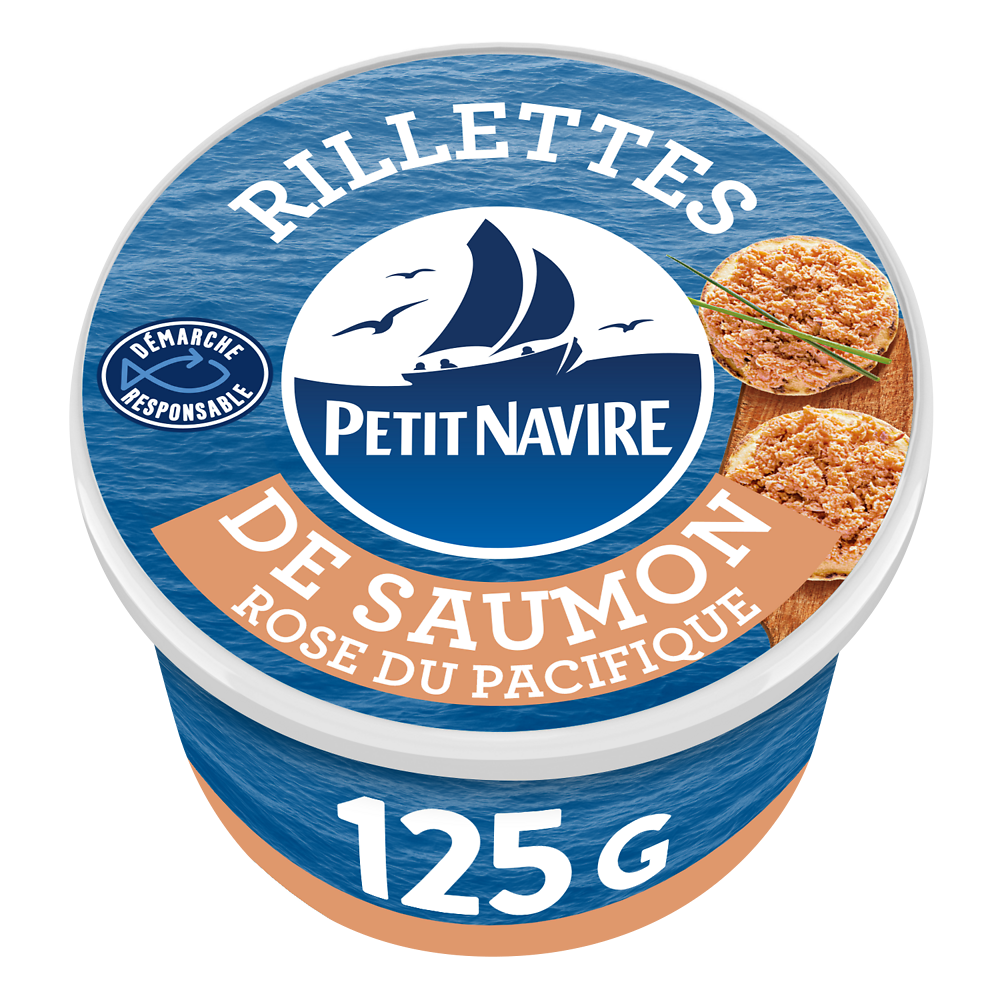 Rillettes de saumon PETIT NAVIRE boîte 1/6 125g