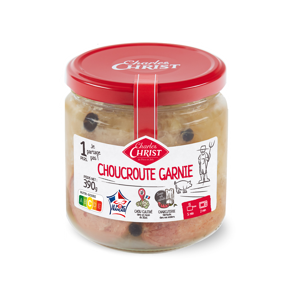 Choucroute garnie Christ 44,6O cl Boîte de 390g