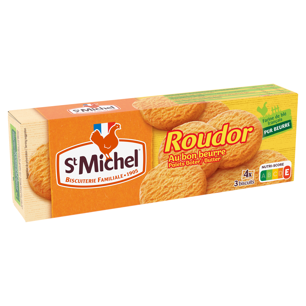 Biscuits roudors au beurre ST MICHEL paquet 150g