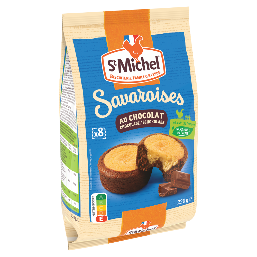 Gâteaux Savaroises au chocolat ST MICHEL - x8 sachets - Le paquet de 220g