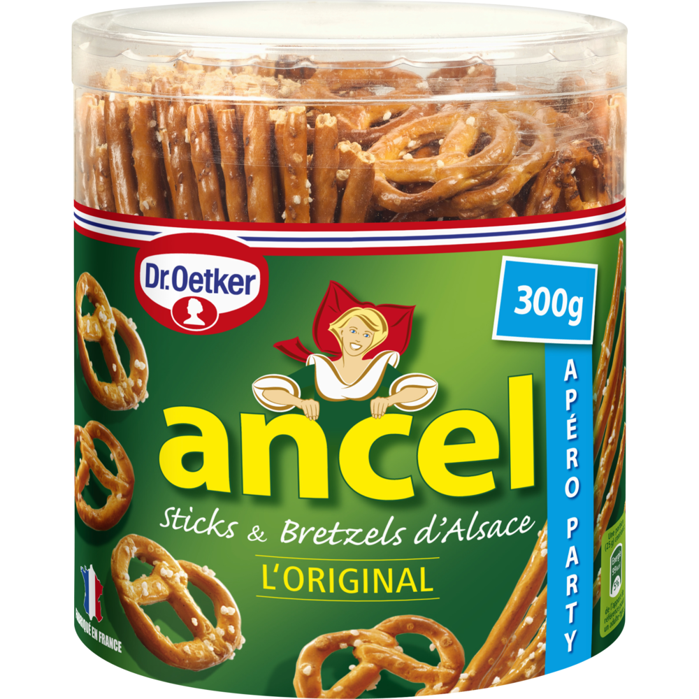 Assortiment stick & bretzel original DR OETKER, tubo de 300g