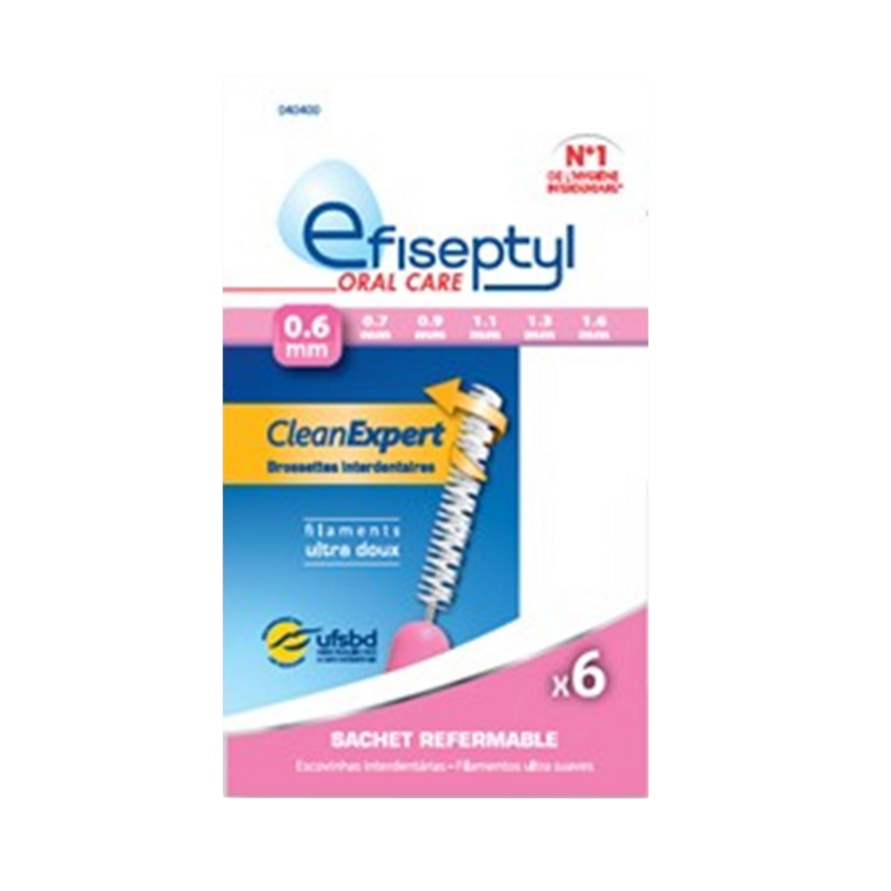 Brossettes clean expert 0,6mm.EFISEPTYL x6