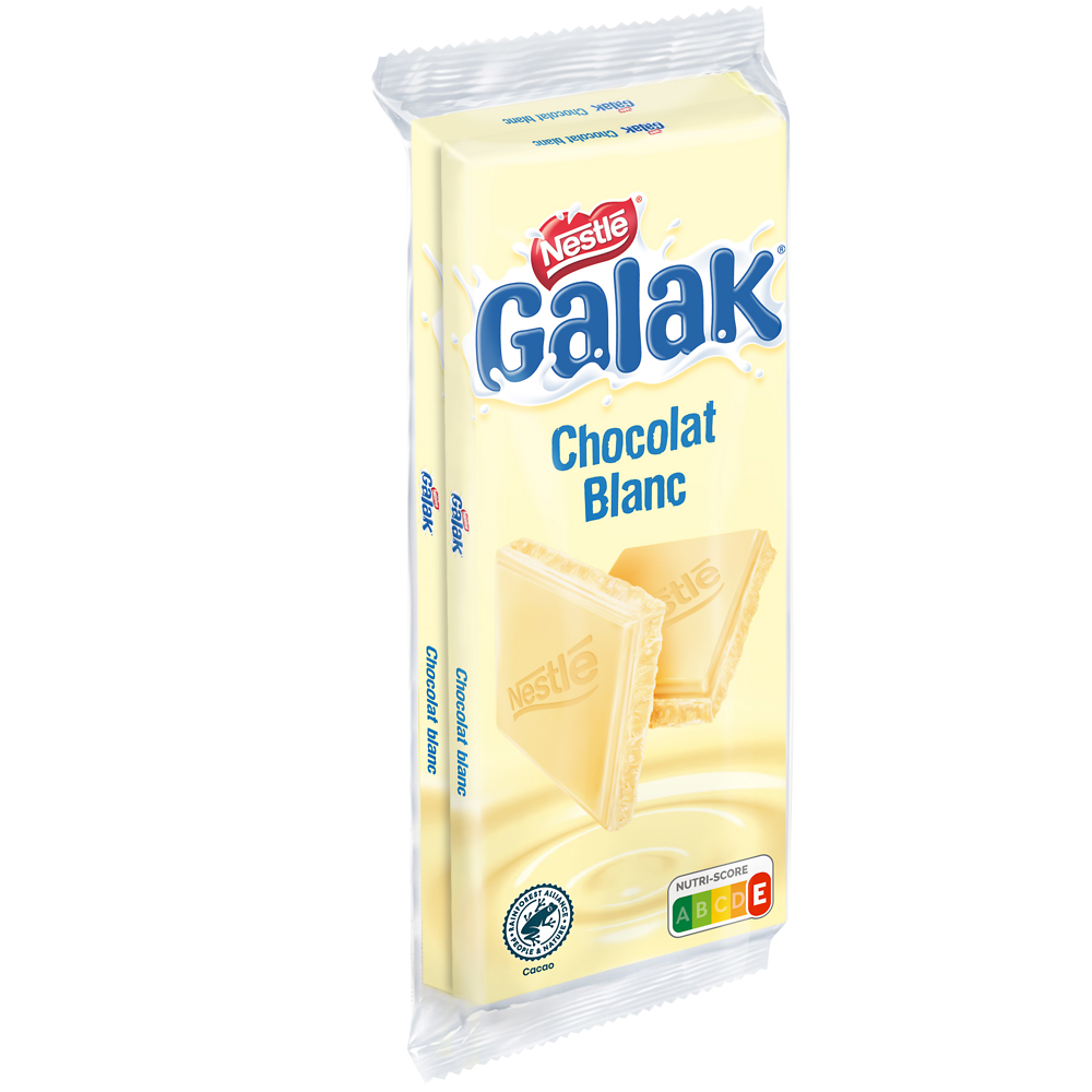 Chocolat blanc GALAK - 2 tablettes de 100g