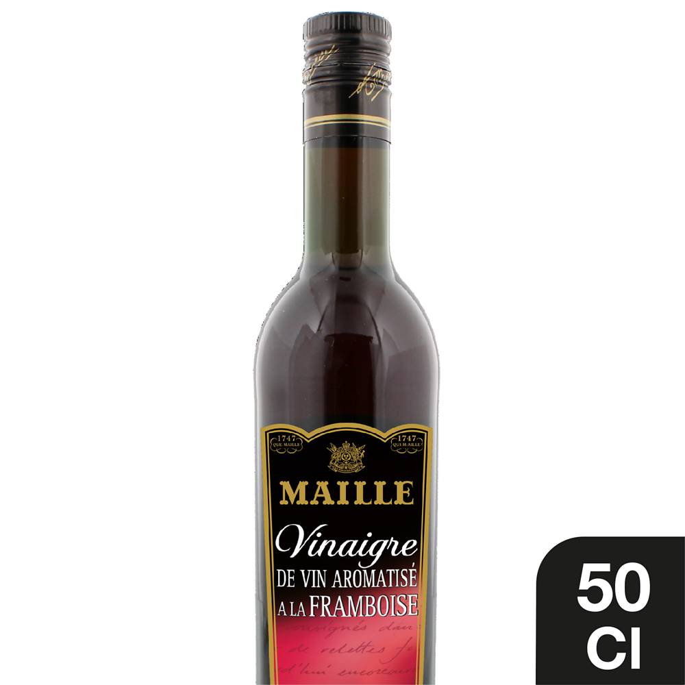 Vinaigre de vin rouge à la framboise MAILLE, 50cl