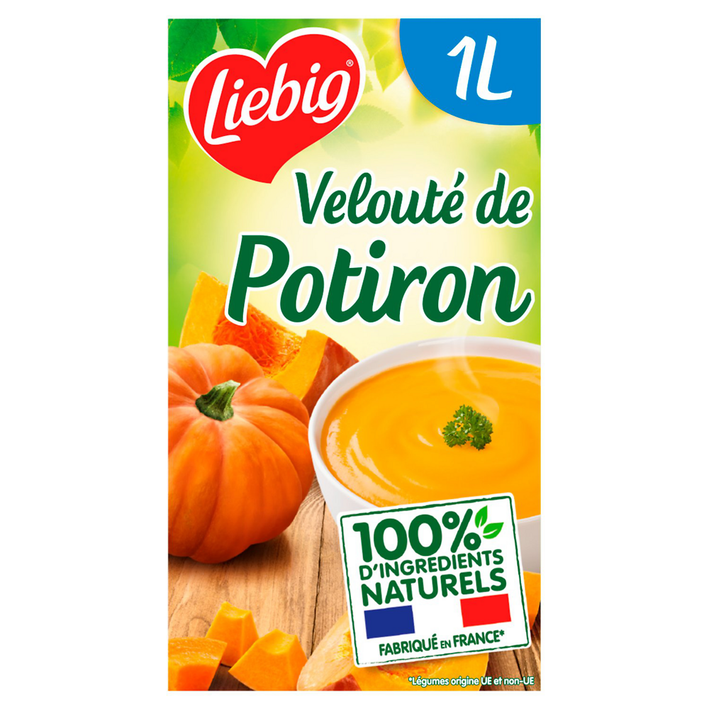 Soupe Pur'Soup' velouté de potiron & pointe crème LIEBIG, 1l