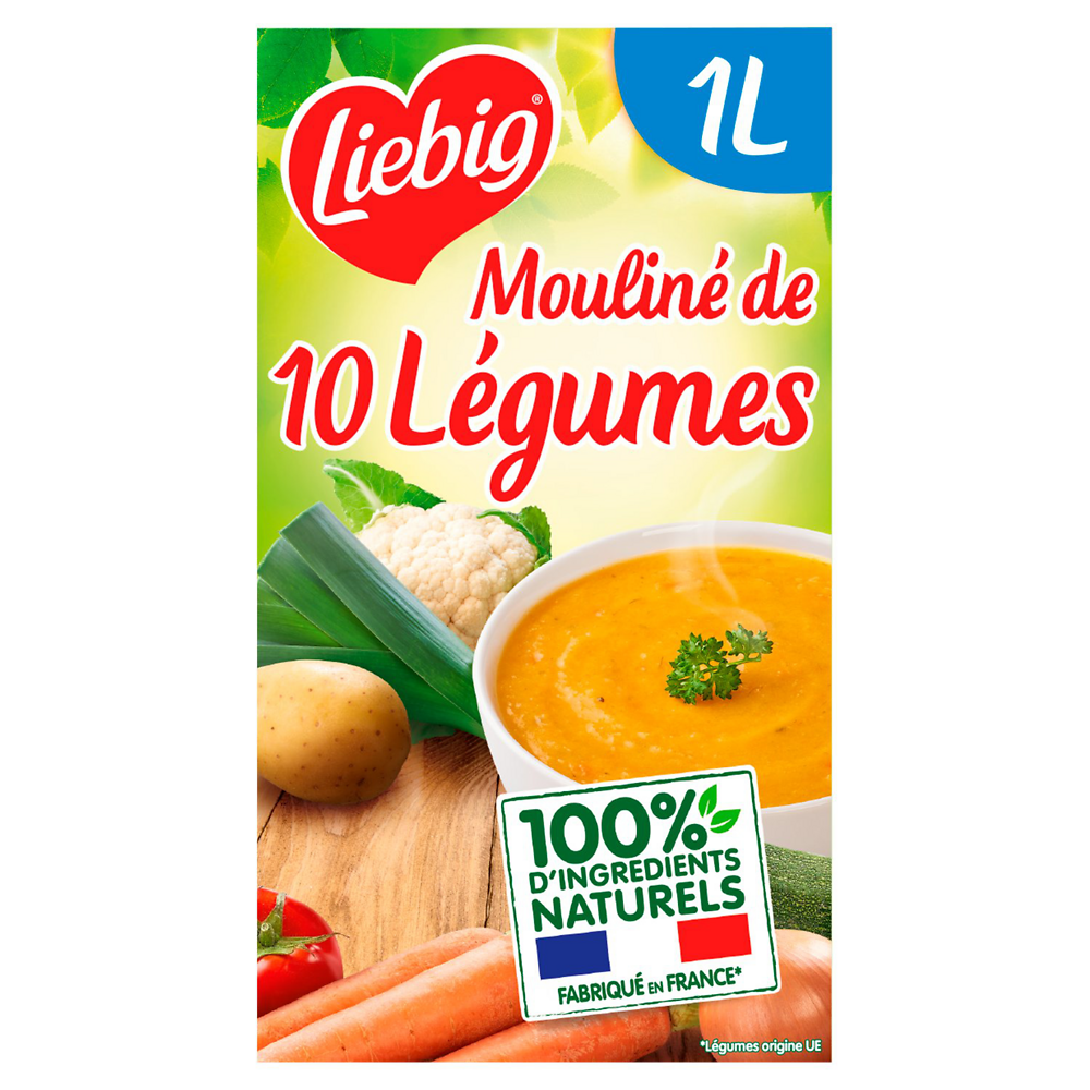 Soupe Pur'Soup Soupe moulinée 10 légumes variés LIEBIG, 1l