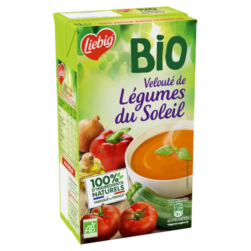 Soupe velouté de légumes du soleil bio LIEBIG, 1litre