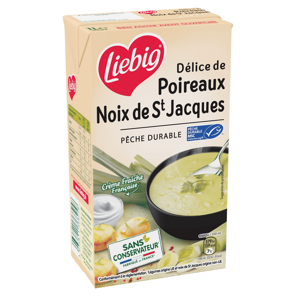 Soupe Fondue de poireaux St Jacques msc LIEBIG 1L