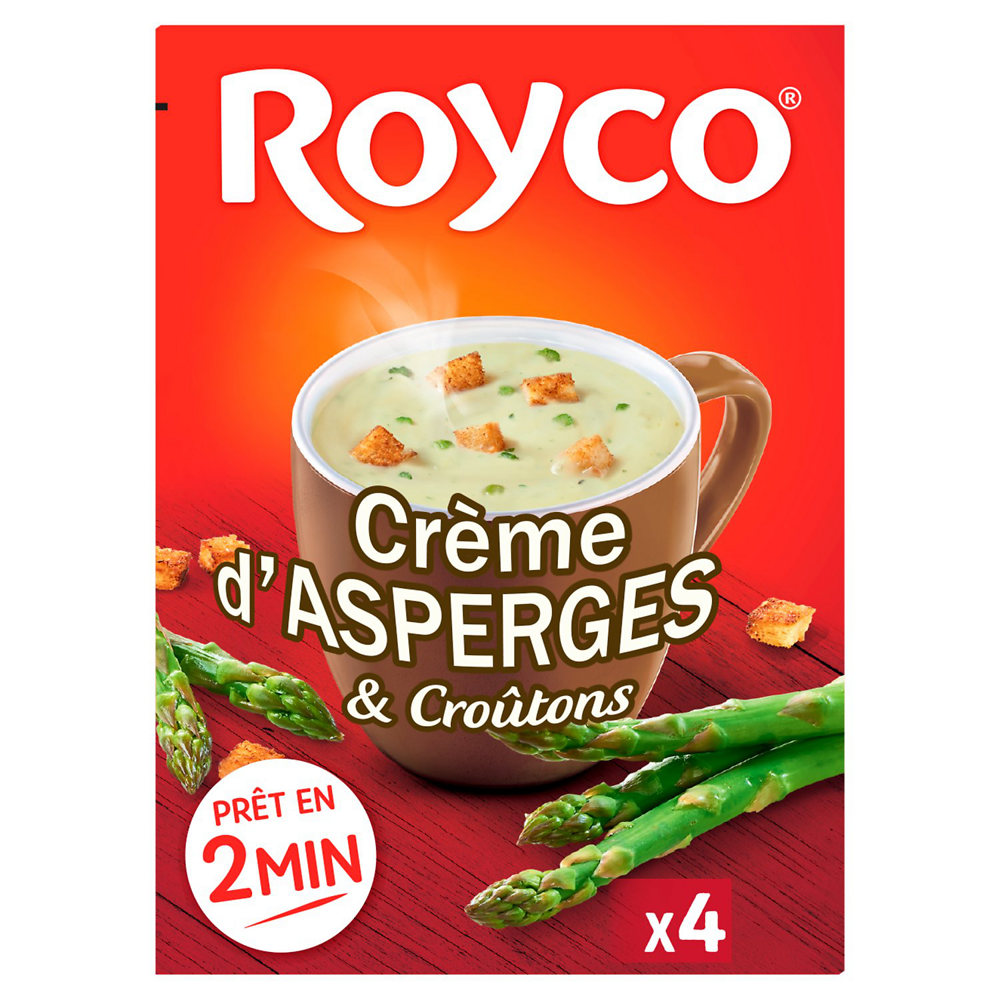 Soupe Crème d'asperges et croutons ROYCO, paquet de 80cl