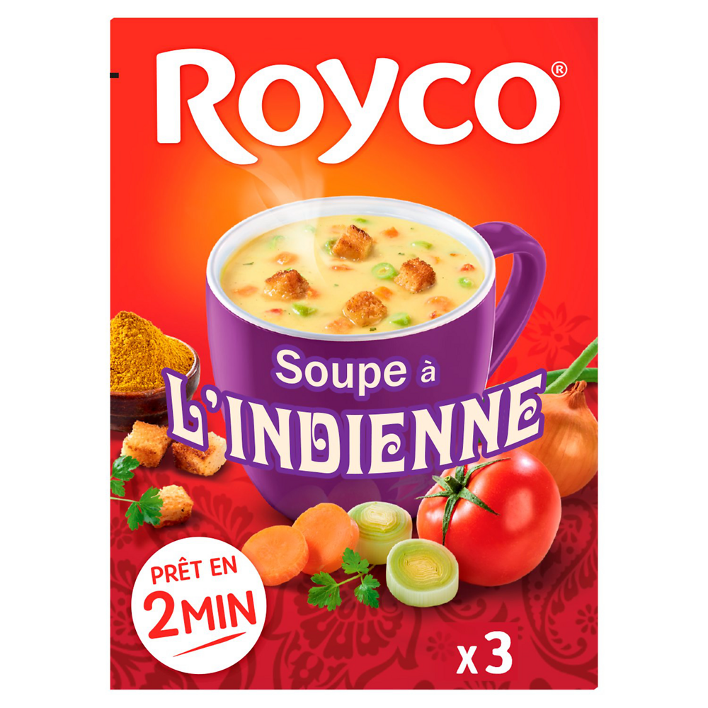 Soupe à l'indienne ROYCO, 3 sachets, 60cl