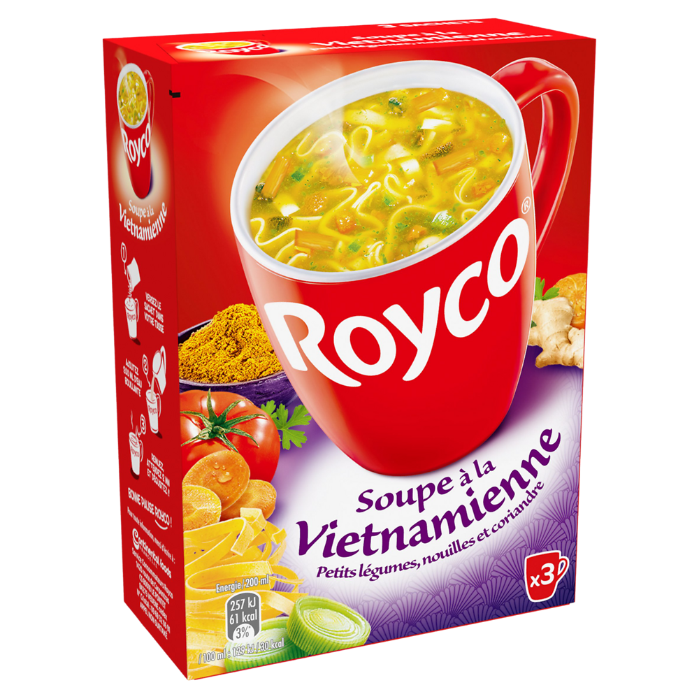 Soupe à la vietnamienne ROYCO, sachets x3, 60cl