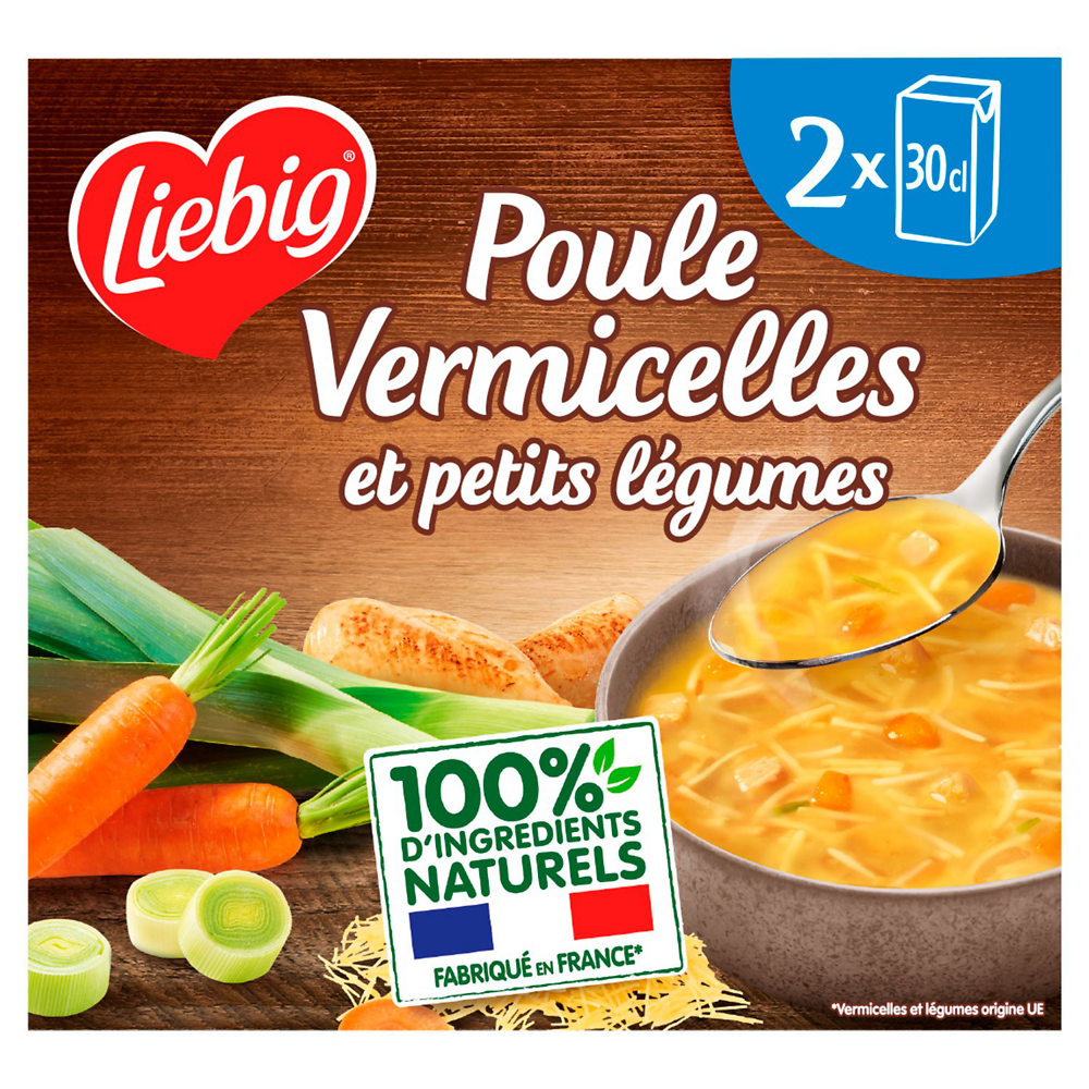 Soupe poule au pot Française aux vermicelles LIEBIG 2x30cl