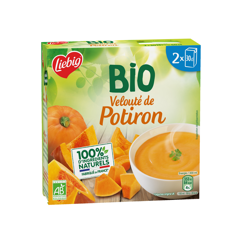 Soupe Velouté de potiron bio LIEBIG 2x30cl