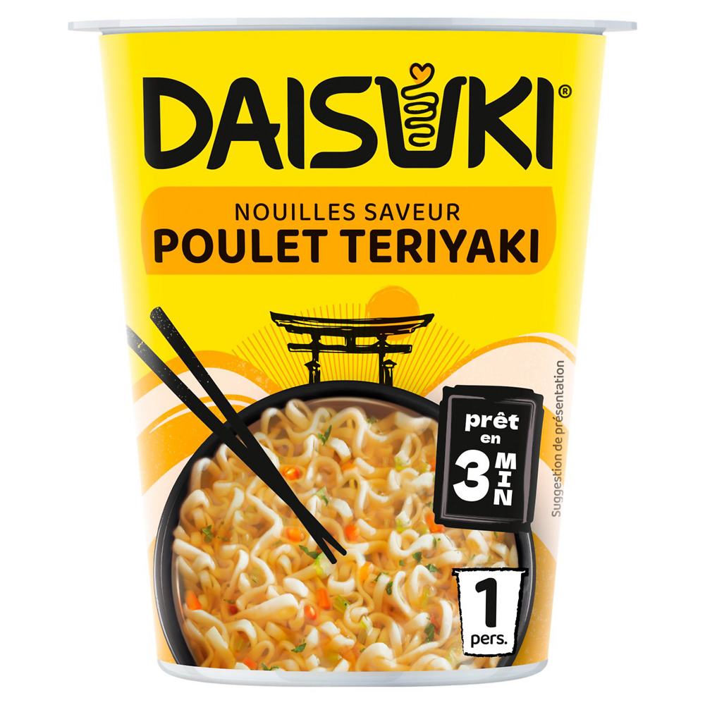 Nouilles instantanées saveur poulet teriyaki DAISUKI, 60 g