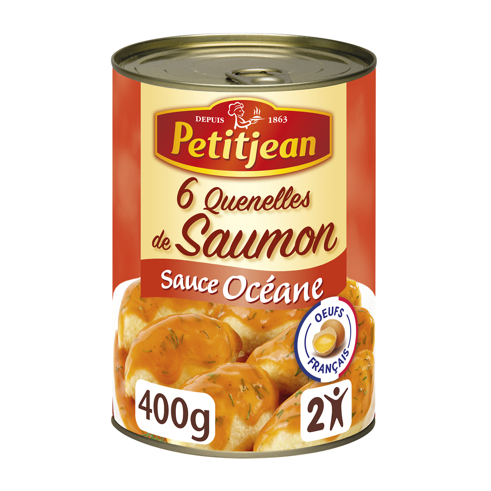 Quenelle de saumon sauce océane PETIT JEAN, boîte de 400g