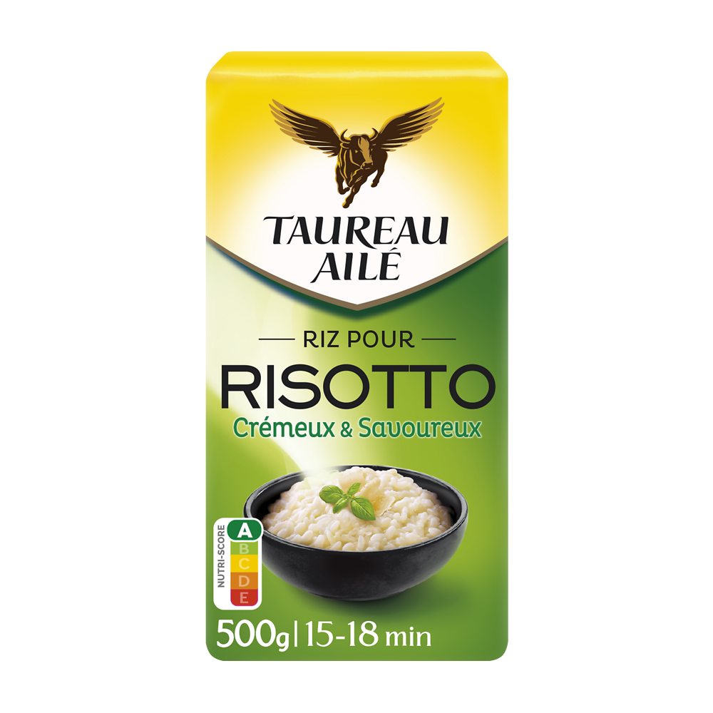 Riz pour risotto crémeux & savoureux 15-18mn TAUREAU AILE, 500g