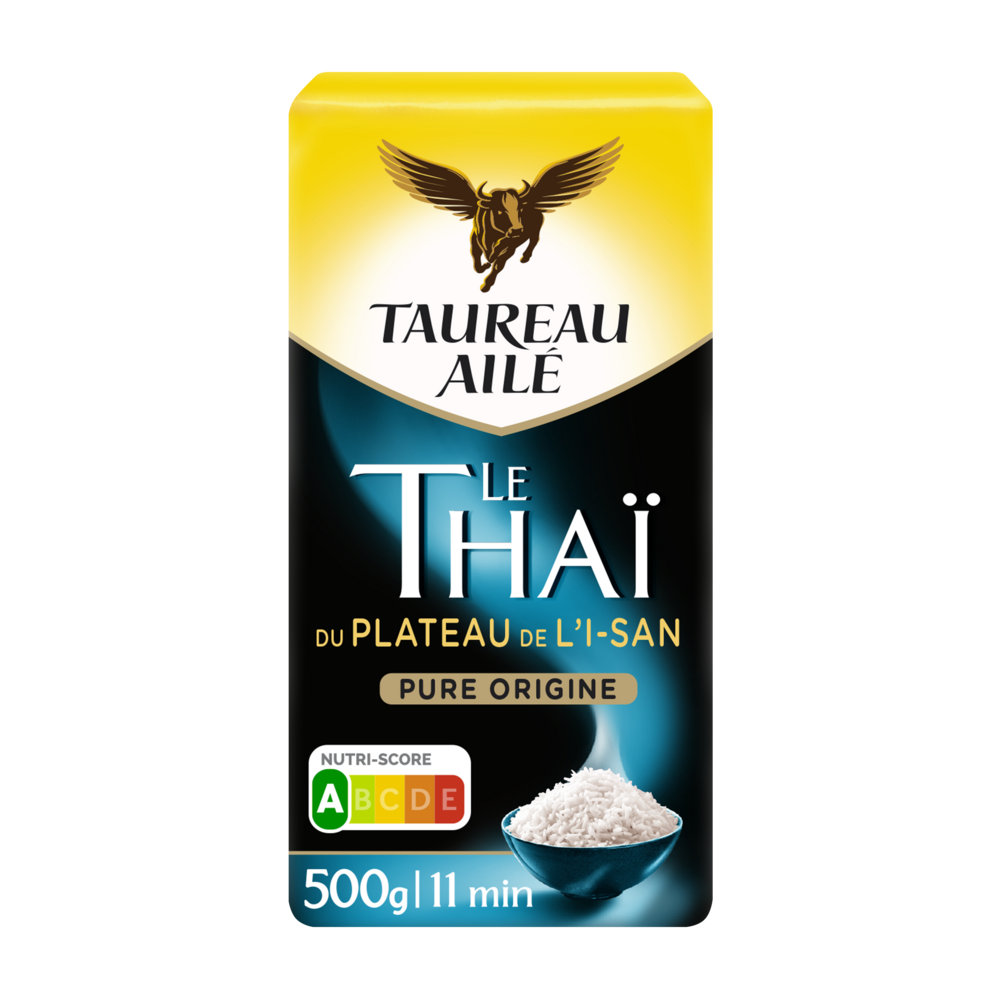 Riz thaï du plateau de l'is-an TAUREAU AILE, étui de 500g