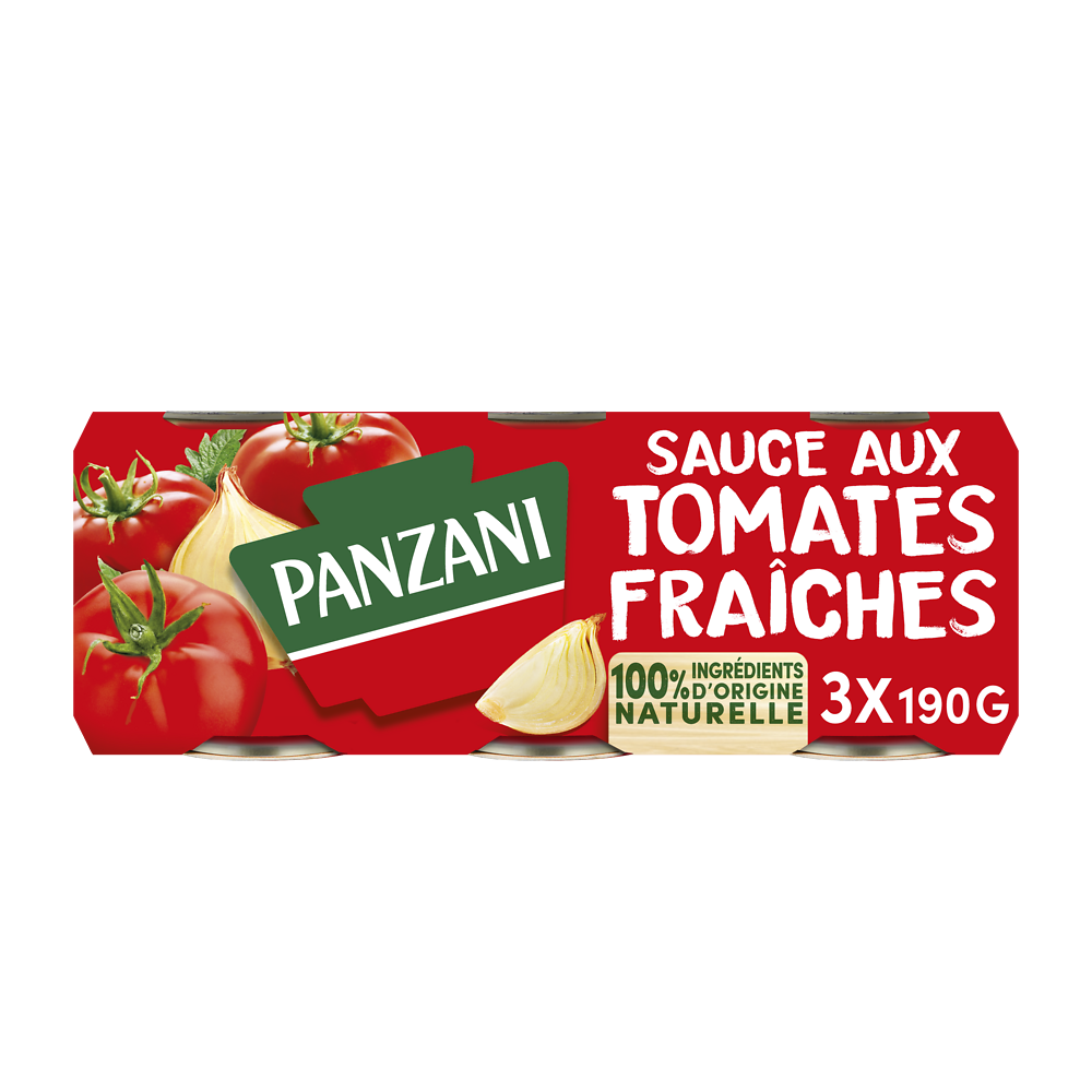 Sauce tomates fraîches PANZANI - 3x190g