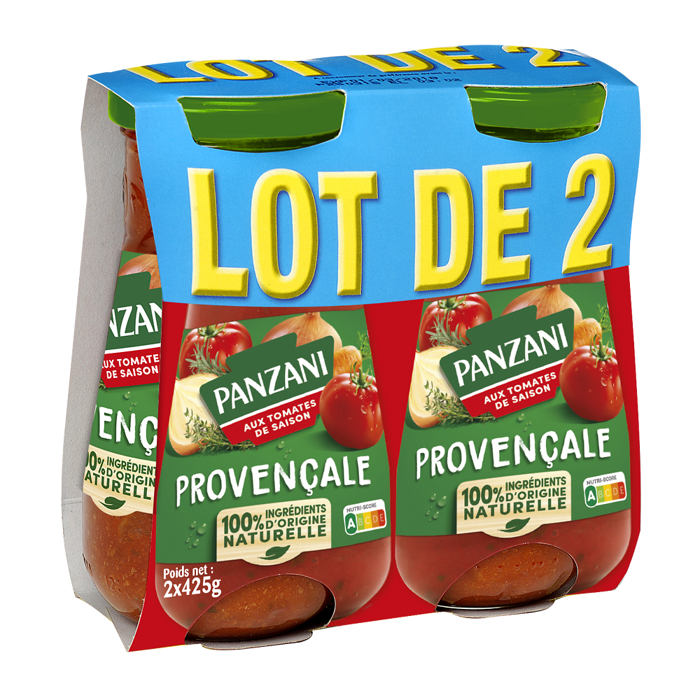 Sauce provençale PANZANI pot en verre 425g x2