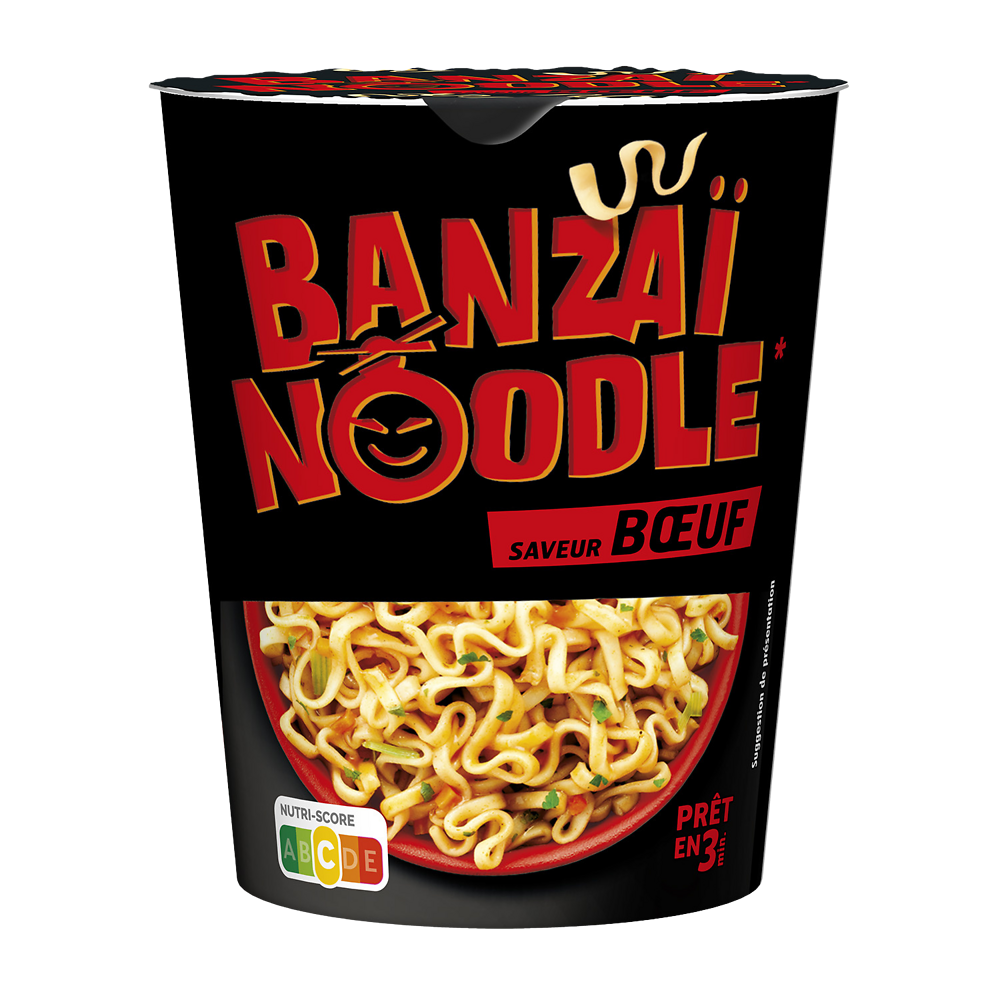 Pâtes instantanées Boeuf BANZAI NOODLE - Cup 67g