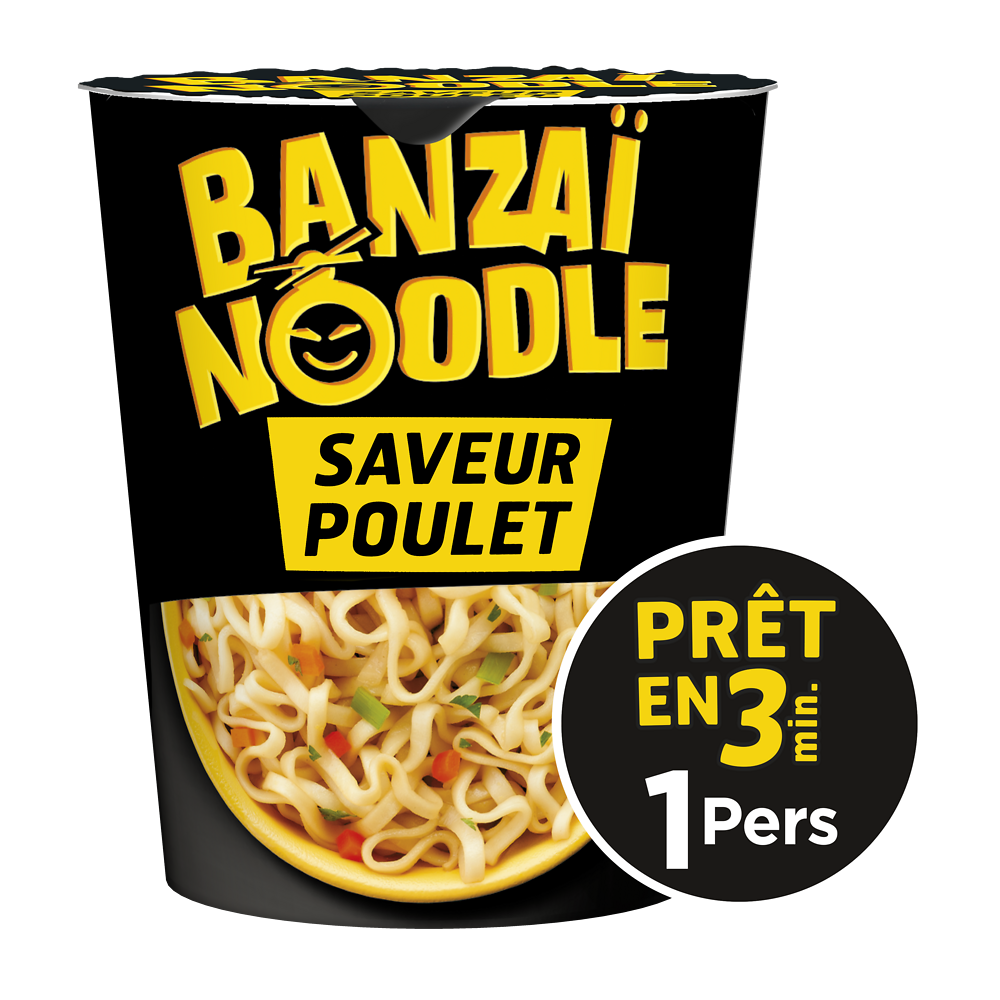 Pâtes instantanées Poulet BANZAI NOODLE - Cup 67g